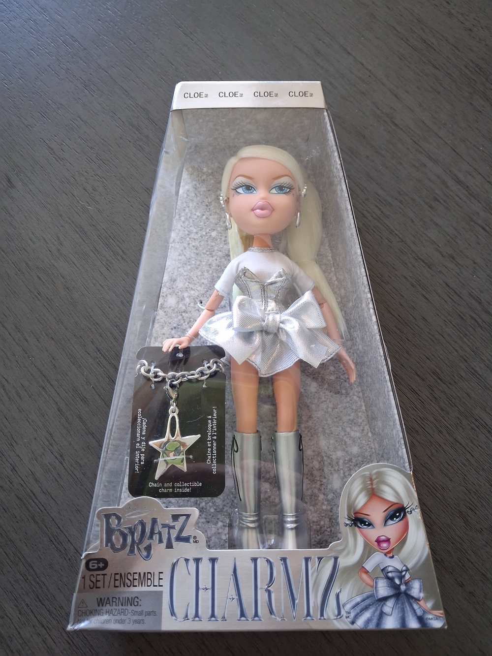 Bratz Charmz Cloe Doll in Silver - Kids Jewelry Set